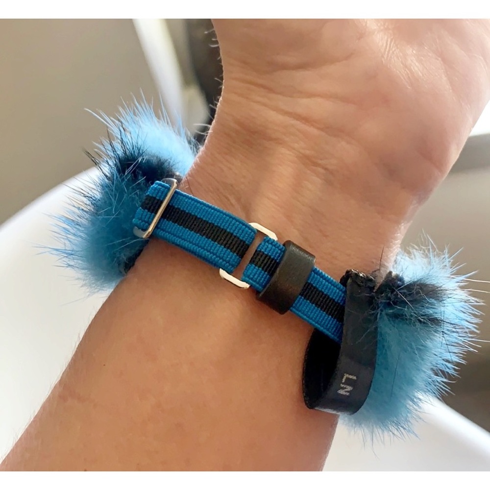 Prada Mink Fur Adjustable Bangle Cuff - Picture 8 of 9